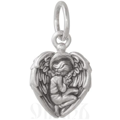 образок «ангел в сердце», золото 585 проба белое (арт. 202.553-3)
