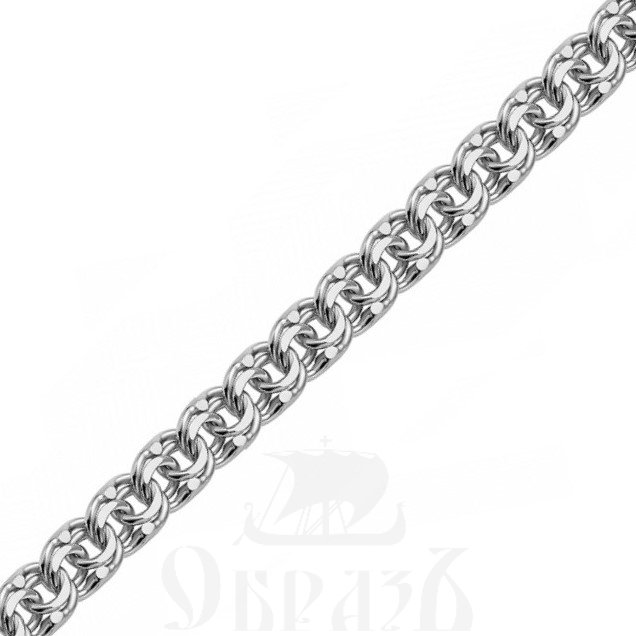 цепь плетение "бисмарк" с алмазной огранкой серебро 925 пробы (арт. бгр-60)