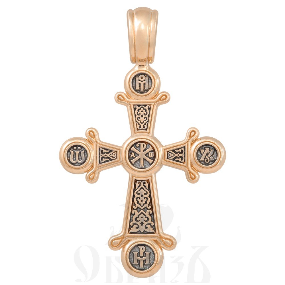 крест «хризма», золото 585 проба красное (арт. 201.048-1)